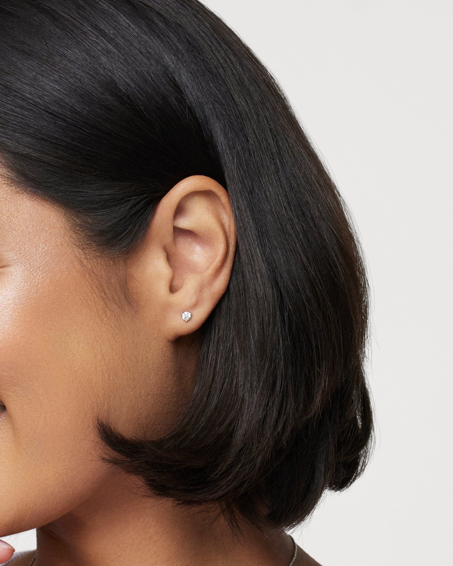 The Mini Round Brilliant Solitaire Studs