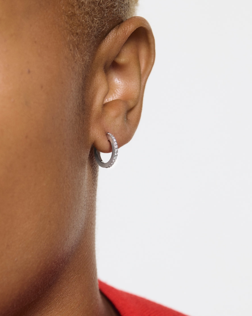 The Pavé Hoops, Medium