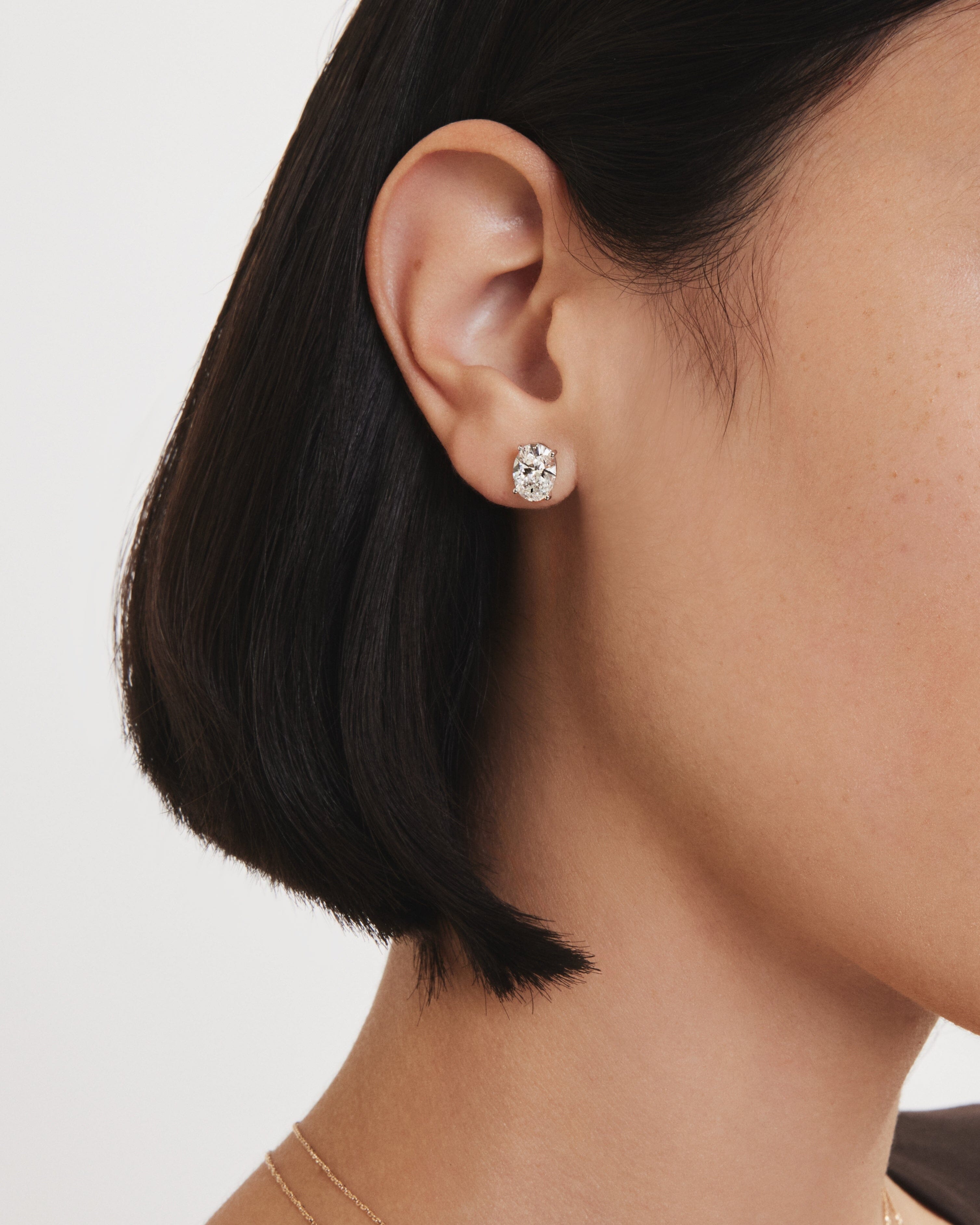 The Oval Solitaire Studs