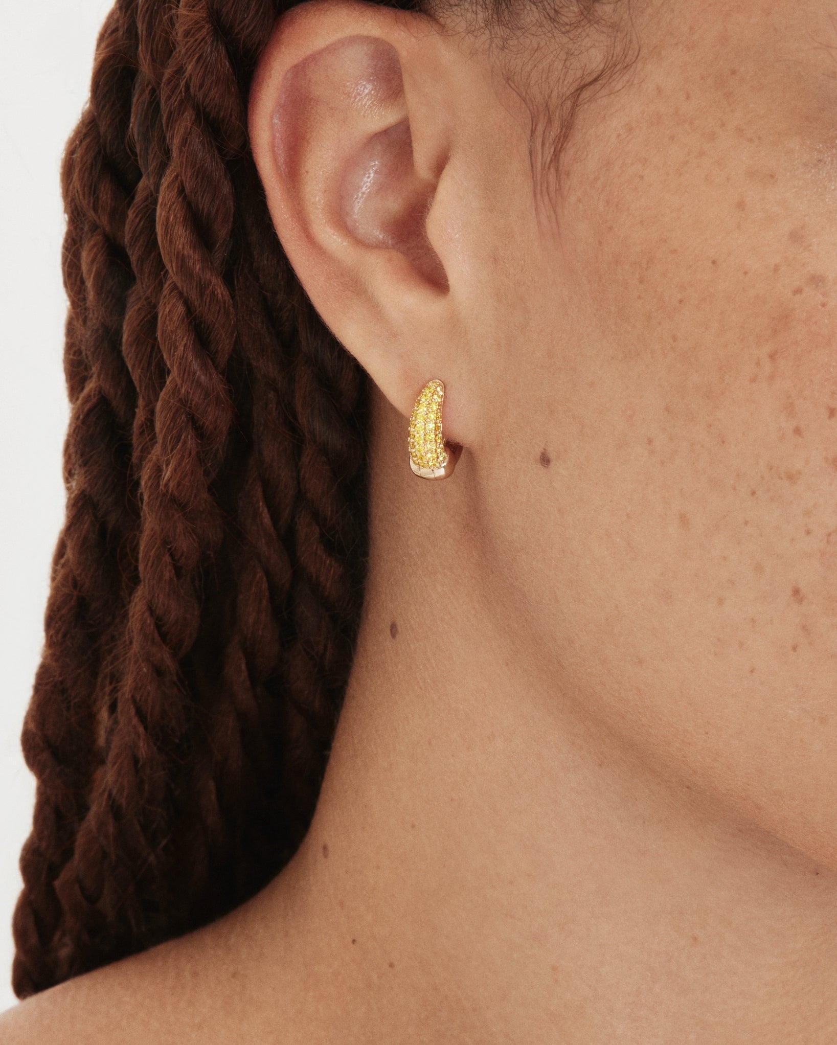 The Soleil Crescent Hoops