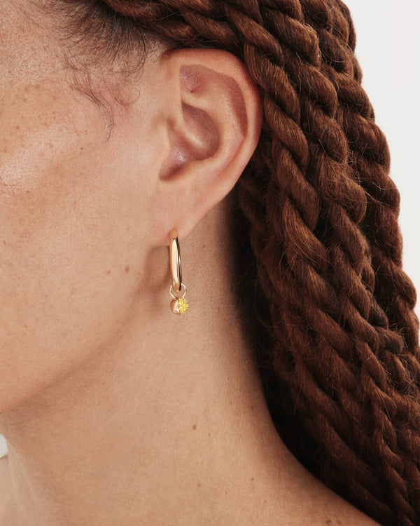 The Soleil Charm Hoops