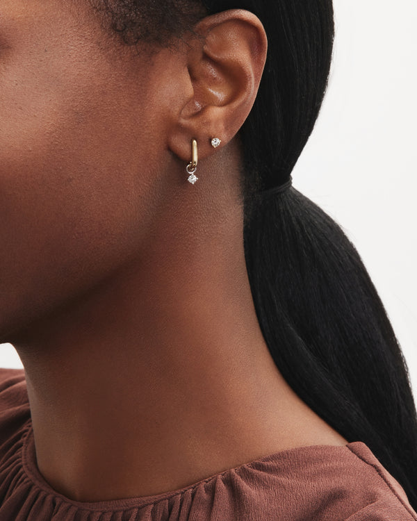 The Paperclip Huggie Hoops