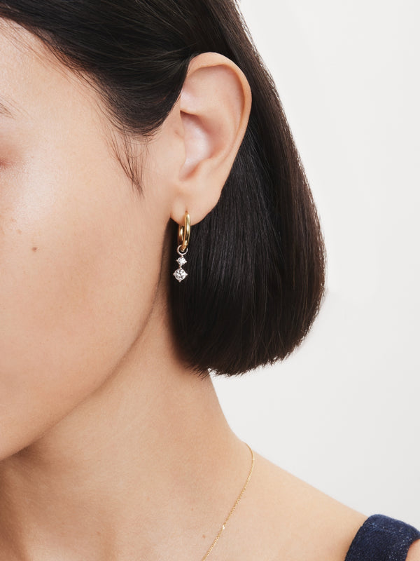 The Charm Drop Hoops