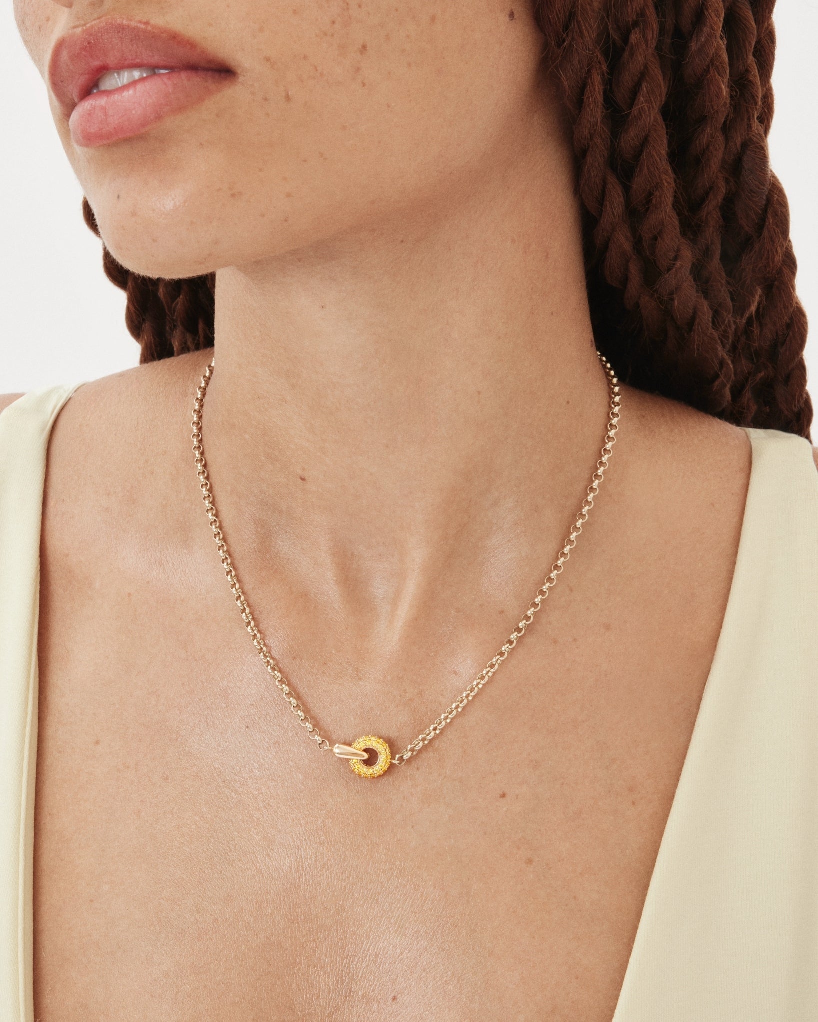 The Luna Circle Link Necklace