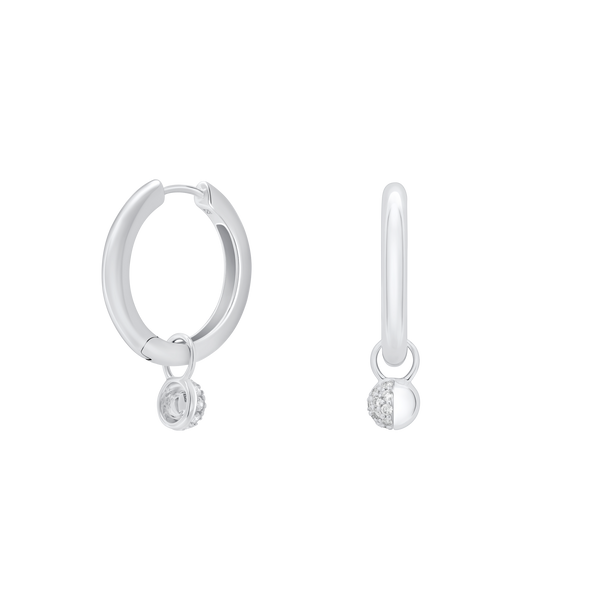 The Luna Charm Hoops