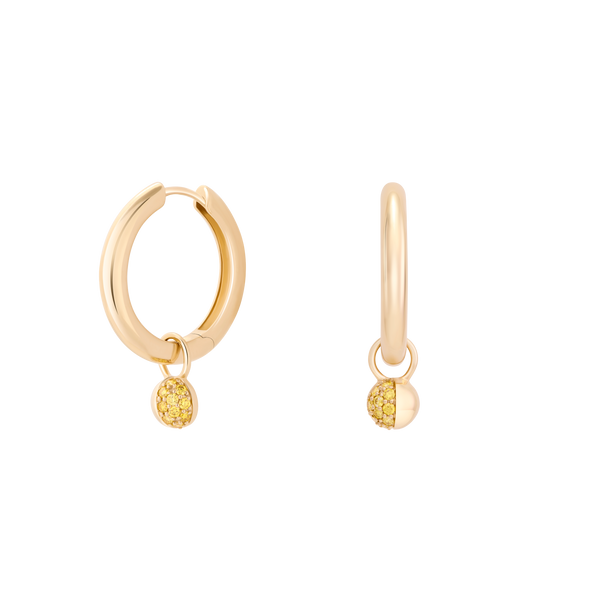 The Soleil Charm Hoops