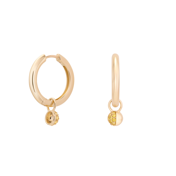 The Soleil Charm Hoops