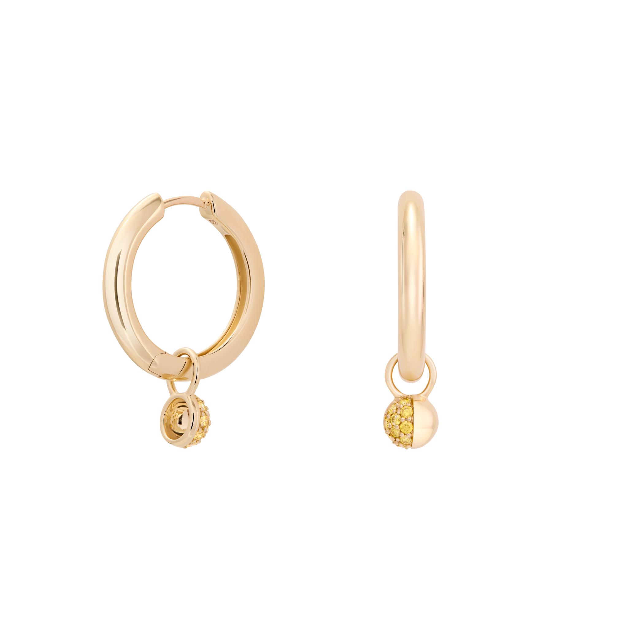 The Soleil Charm Hoops