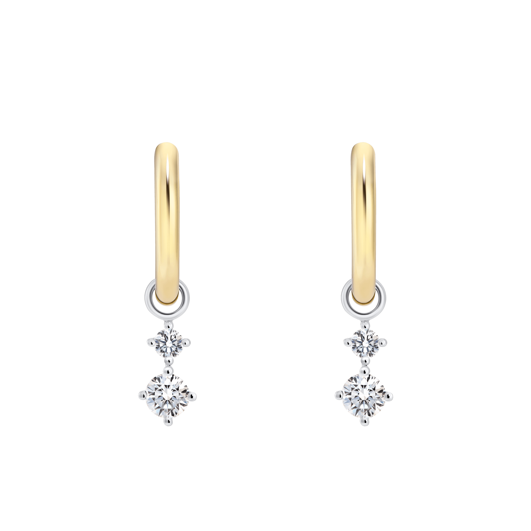 The Charm Drop Hoops