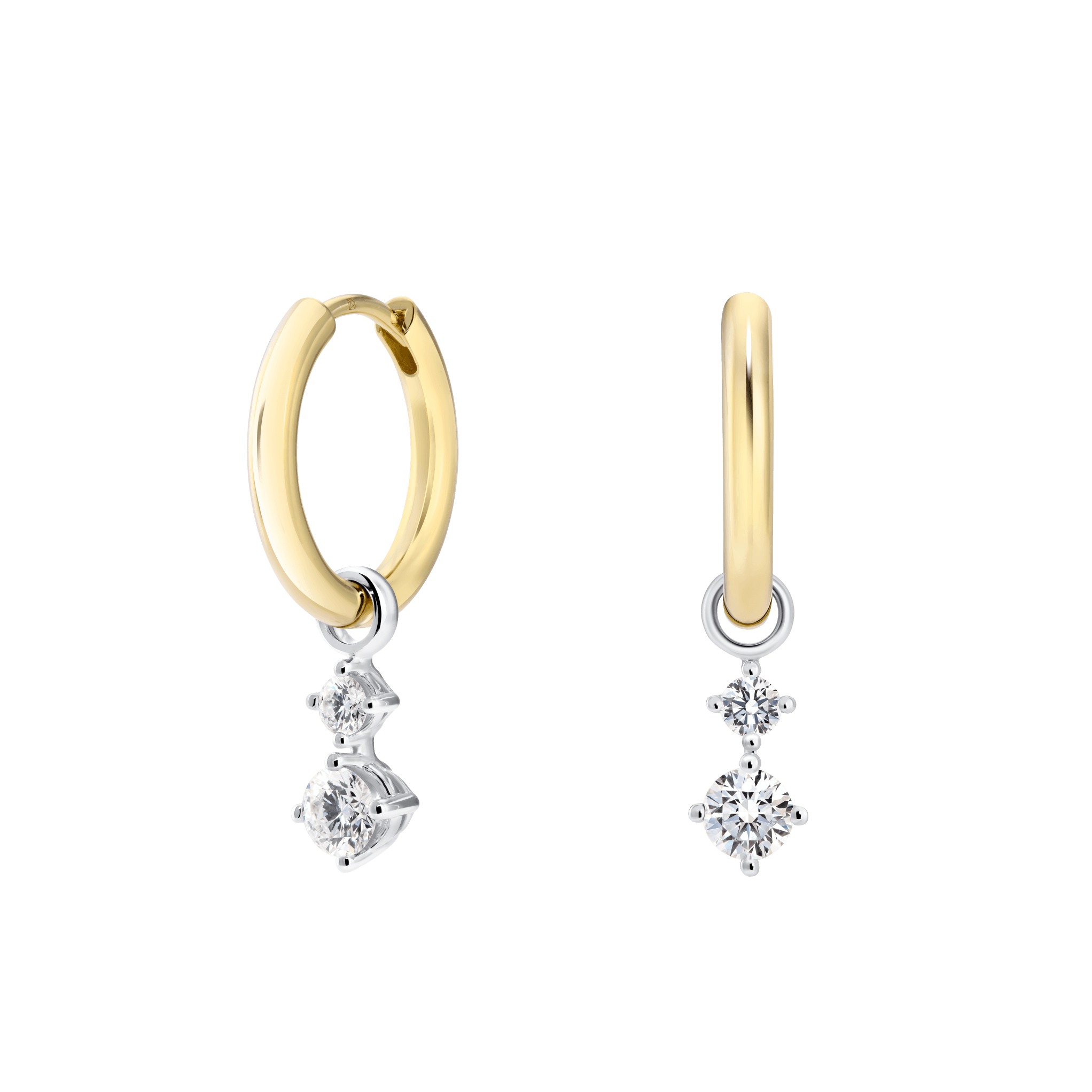 The Charm Drop Hoops