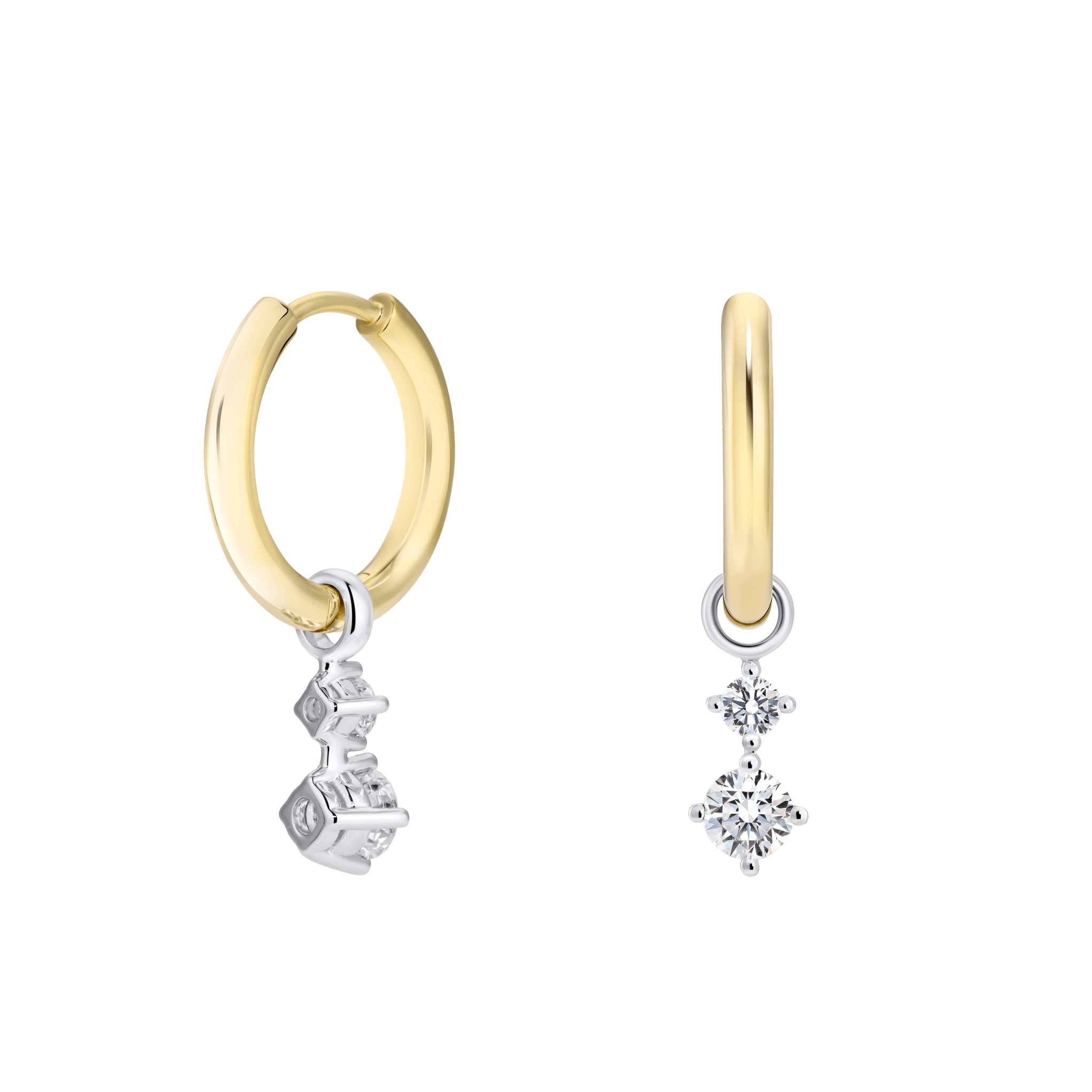 The Charm Drop Hoops