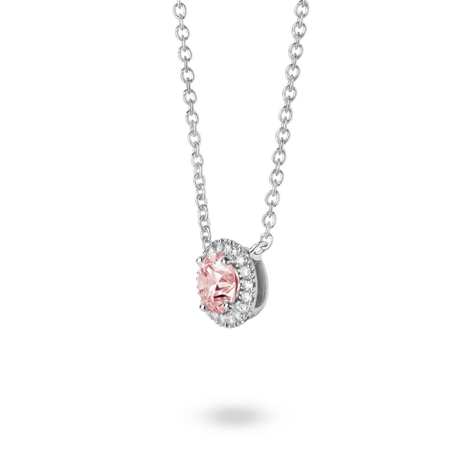 Lab-Grown Diamond 1ct. tw. Halo 14k Gold Pendant | Pink - #Lightbox Jewelry#