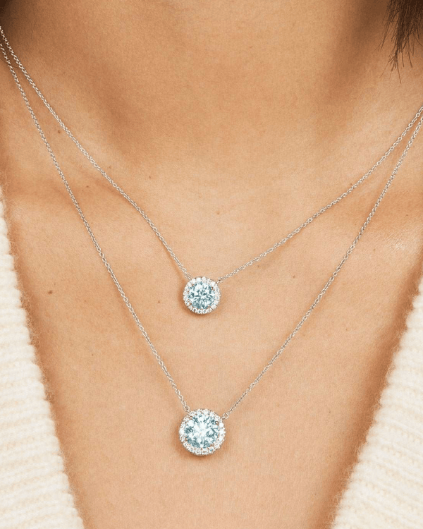 The Blue Halo Pendant Necklaces Lightbox Jewelry 
