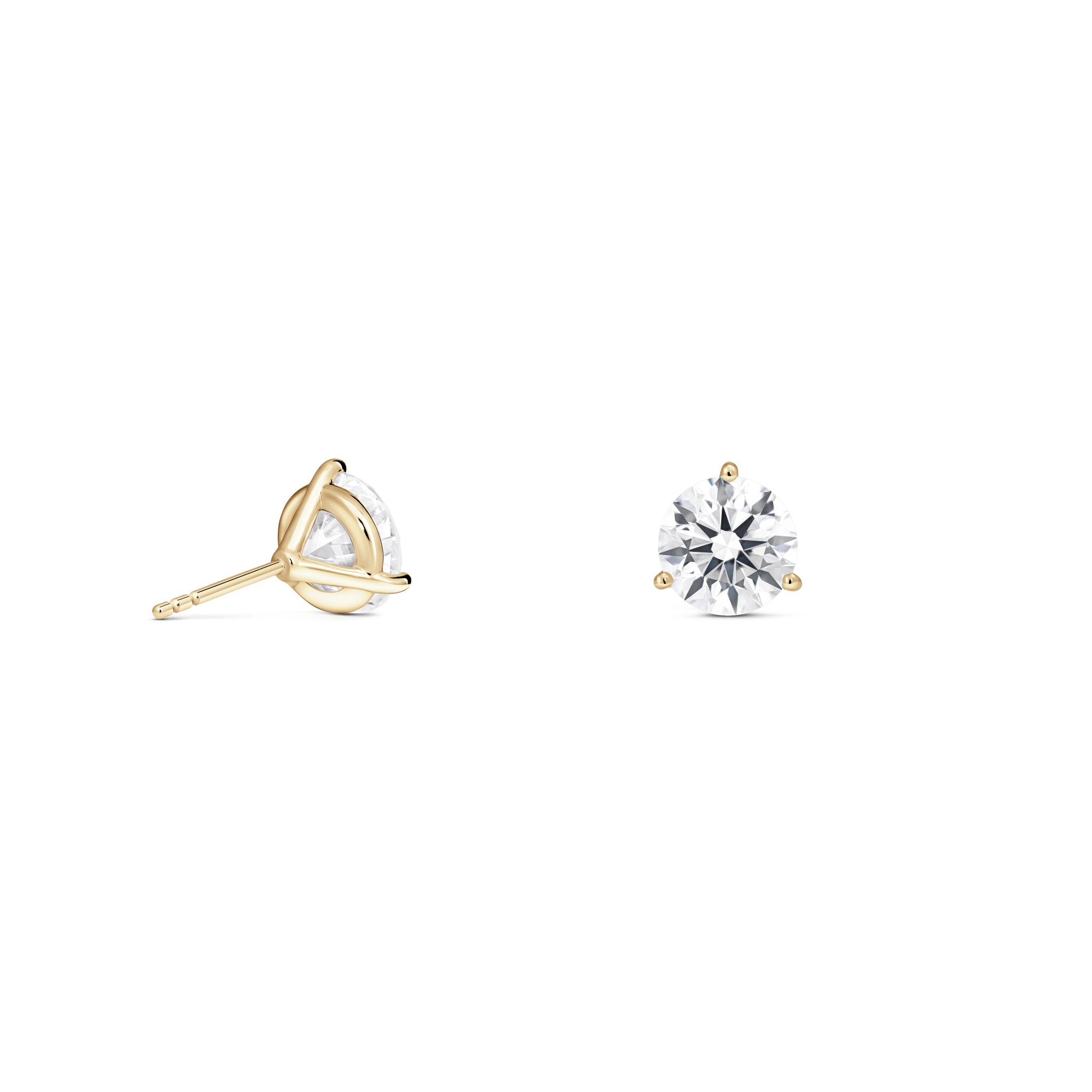 The Round Brilliant Solitaire Studs