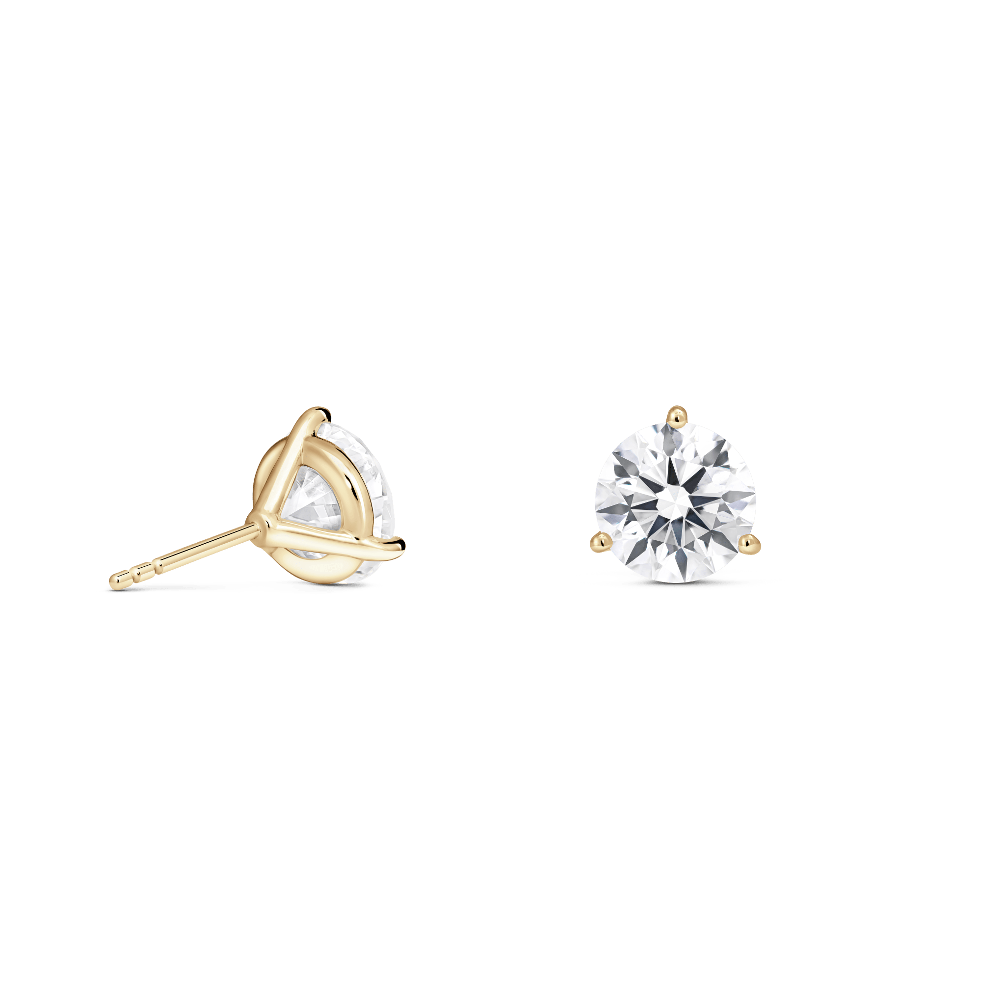 The Round Brilliant Solitaire Studs