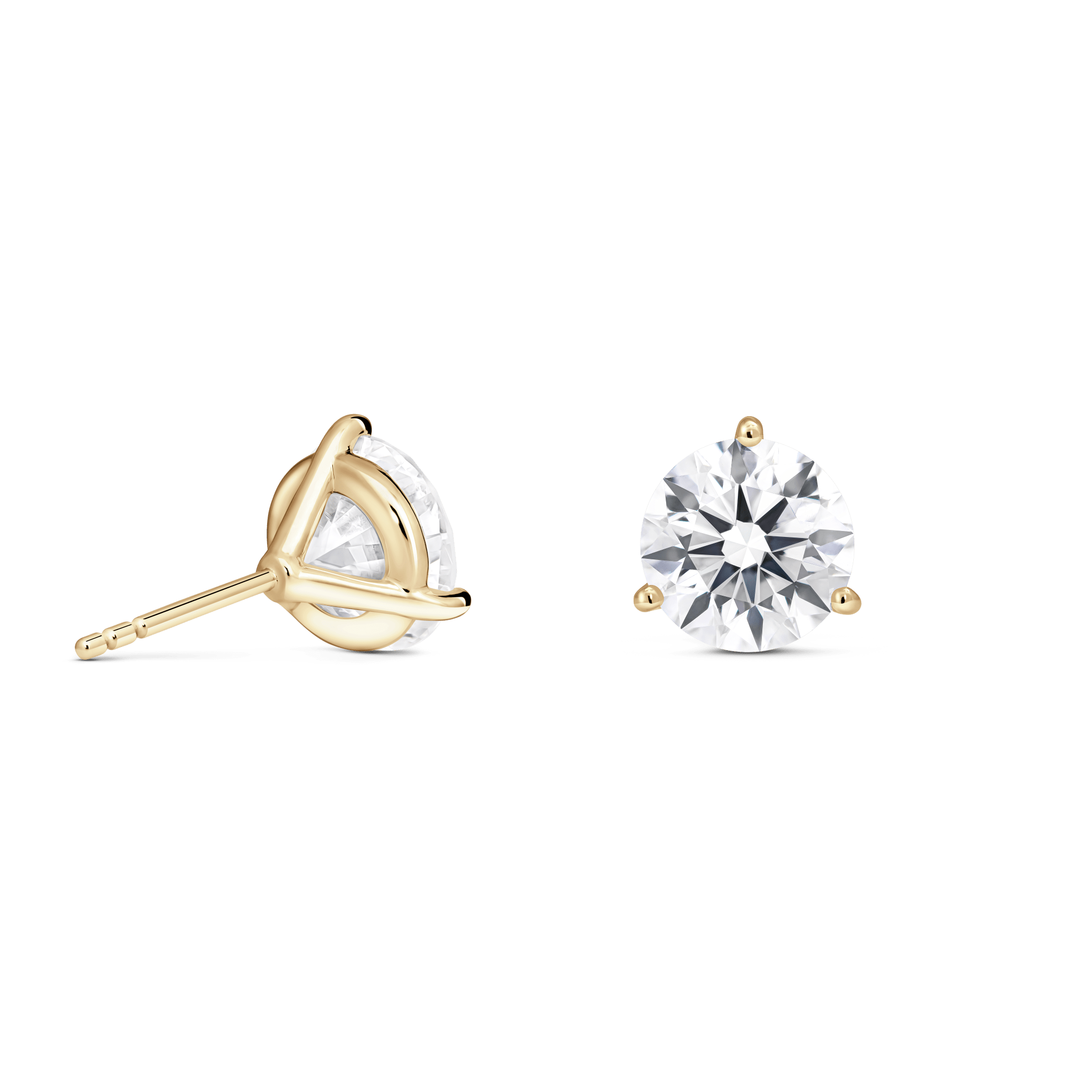 The Round Brilliant Solitaire Studs
