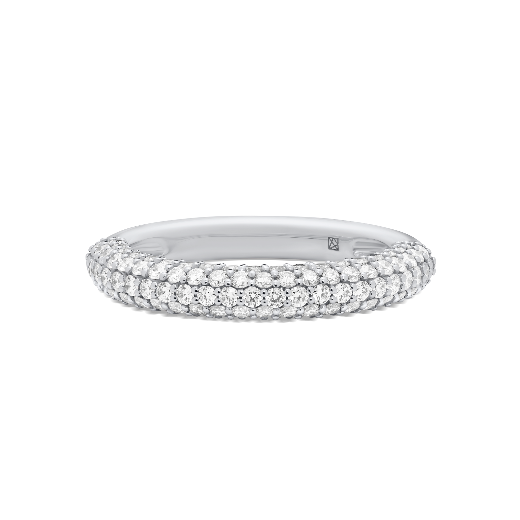 The Luna Half Pavé Ring