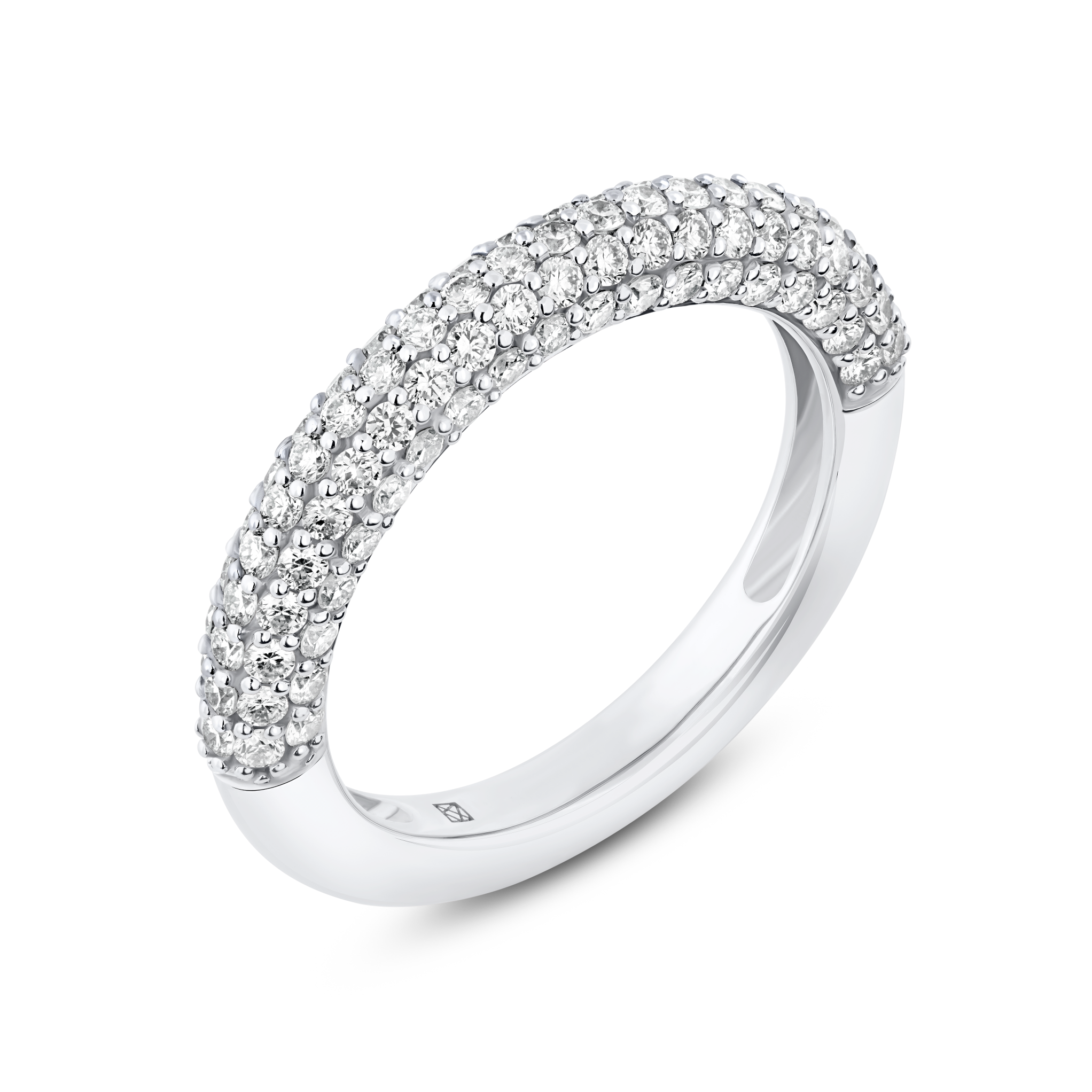 The Luna Half Pavé Ring