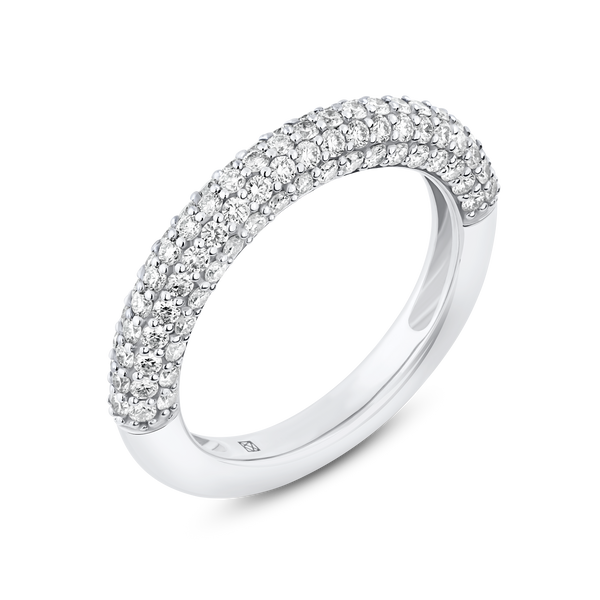The Luna Half Pavé Ring