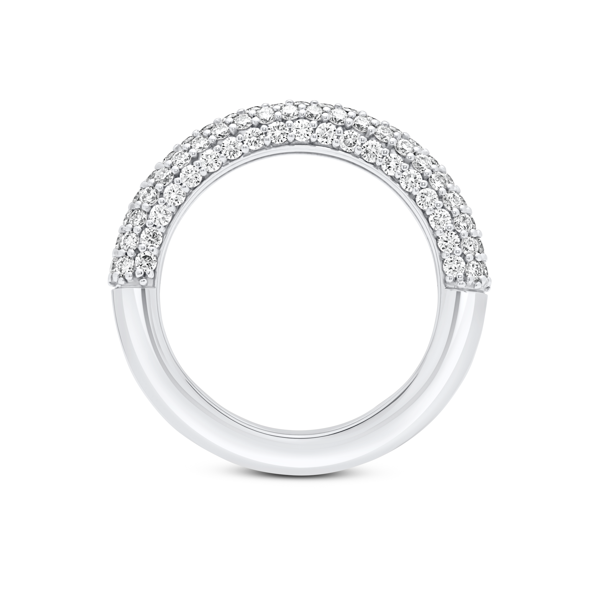 The Luna Half Pavé Ring