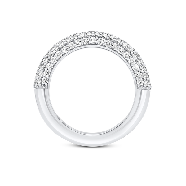 The Luna Half Pavé Ring