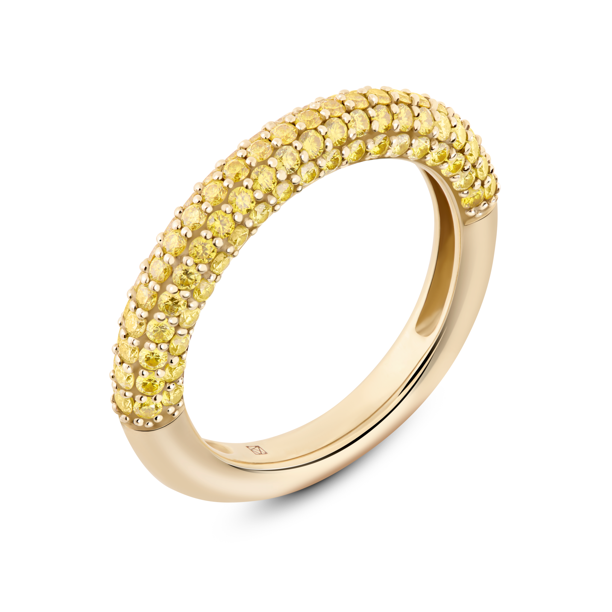 The Soleil Half Pavé Ring