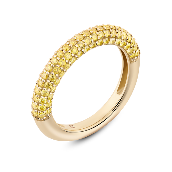The Soleil Half Pavé Ring