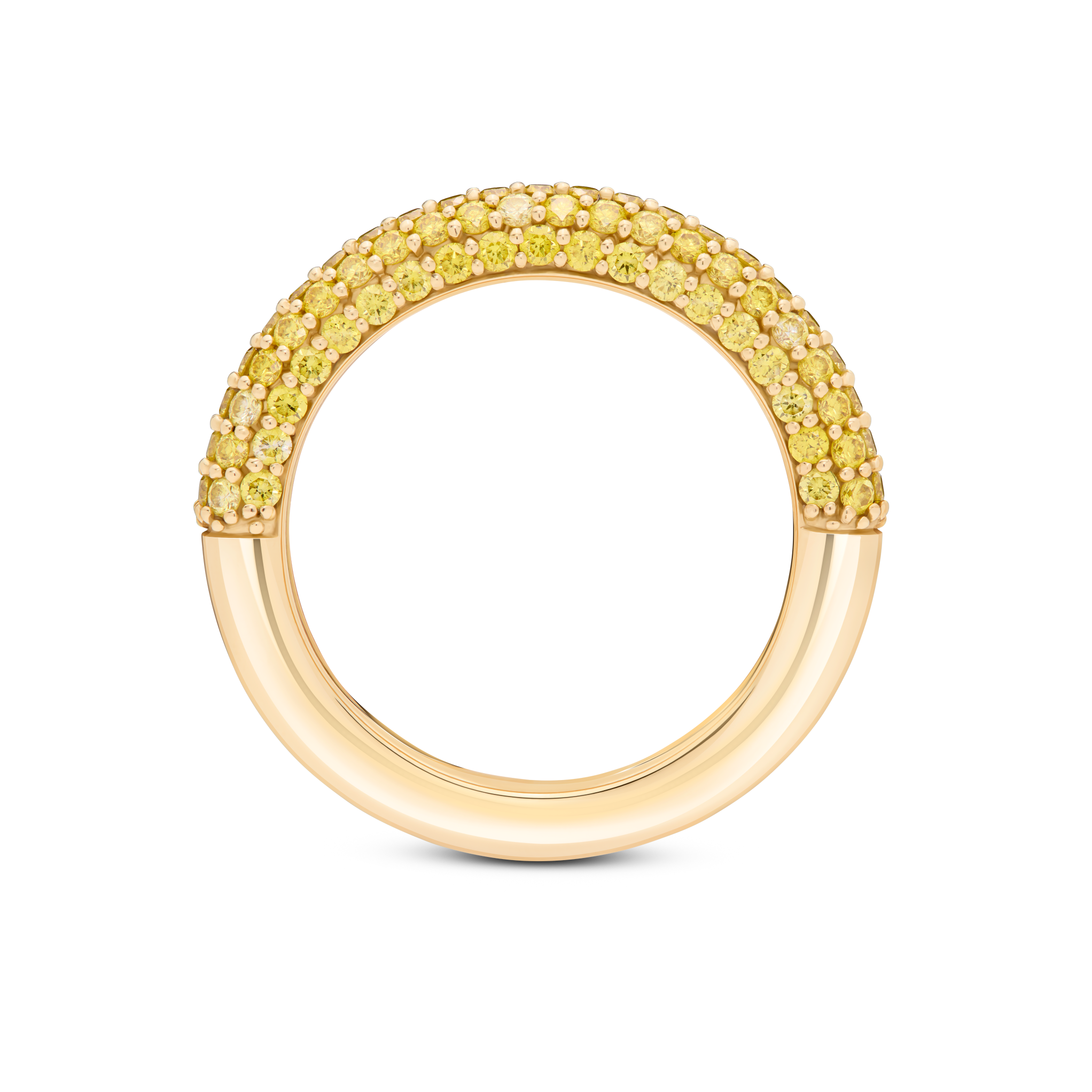 The Soleil Half Pavé Ring