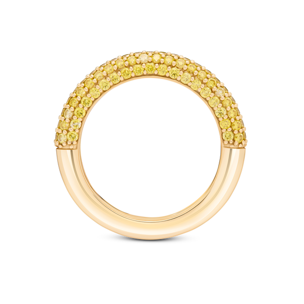 The Soleil Half Pavé Ring